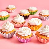 Tartaletkové cupcakes košíčky - pastelové zelené