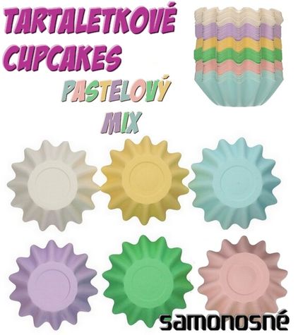 Tartaletkové cupcakes košíčky - pastelový mix