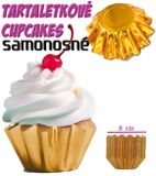 Tartaletkové cupcakes košíčky - Zlaté