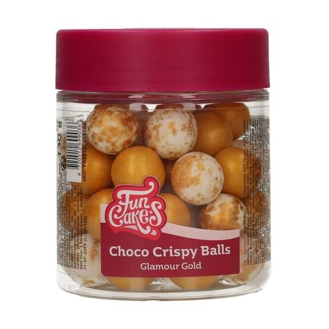 Choco Crispy Ball - gule z čokolády (15mm) - Glamour Gold