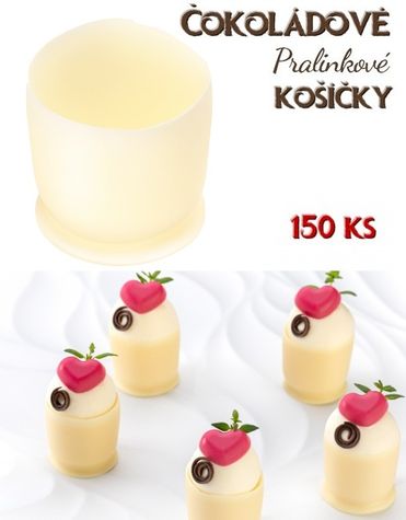 Čokoládové košíčky White Queen Cups - 150 ks