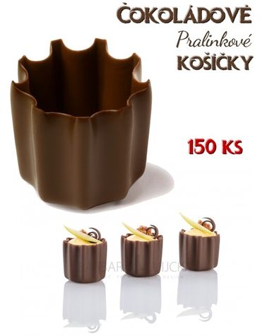 Čokoládové pralinkové košíčky Star Cups - 150 ks