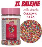 Cukrová ryža - posyp - Farebný mix - XL