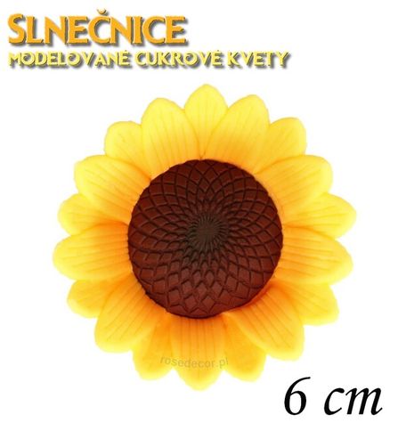 cukrové kvety - Slnečnice 6,5 cm