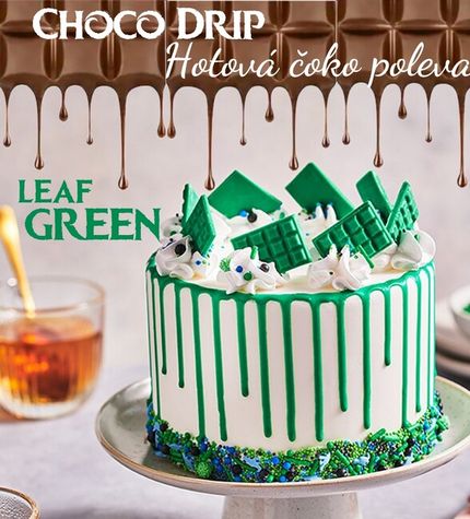 Hotová Čokoládová Poleva - Choco Drip Leaf Green (tmavá)