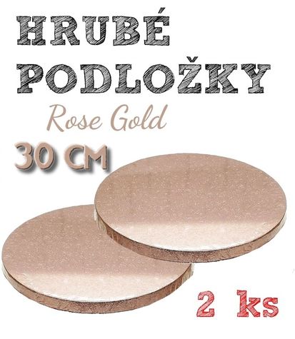 Hrubé podložky - Rose Gold 30cm - 2 ks