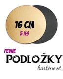 kartonové podložky hladký okraj - 16 cm (5 ks)