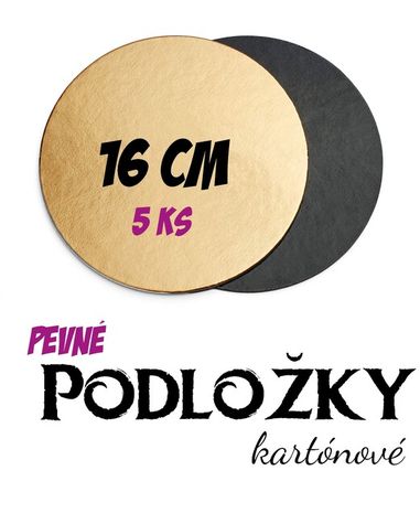 kartonové podložky hladký okraj - 16 cm (5 ks)