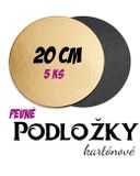 kartonové podložky hladký okraj - 20 cm (5 ks)