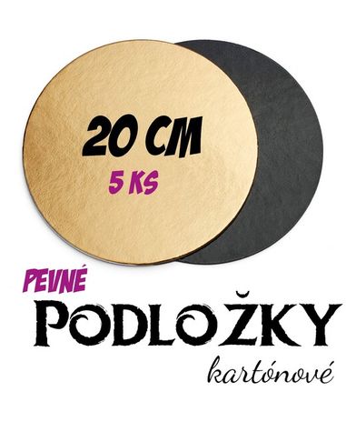 kartonové podložky hladký okraj - 20 cm (5 ks)