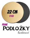 kartonové podložky hladký okraj - 22 cm (5 ks)