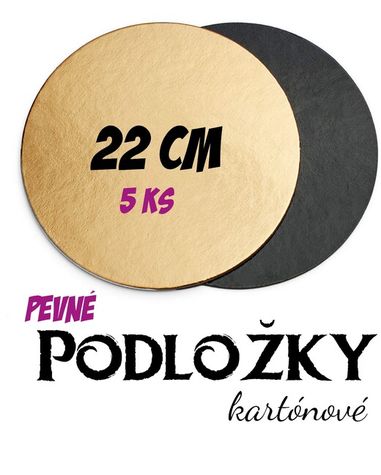 kartonové podložky hladký okraj - 22 cm (5 ks)