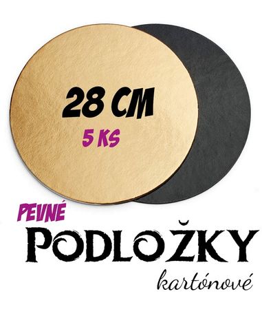 kartonové podložky hladký okraj - 28 cm (5 ks)