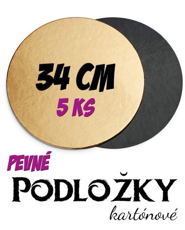 kartonové podložky hladký okraj - 34 cm (5 ks)