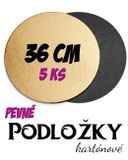 kartonové podložky hladký okraj - 36 cm (5 ks)