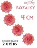 malé kvietky Rozálky - RoseGold - zvýhod.bal. 2 x 15 ks