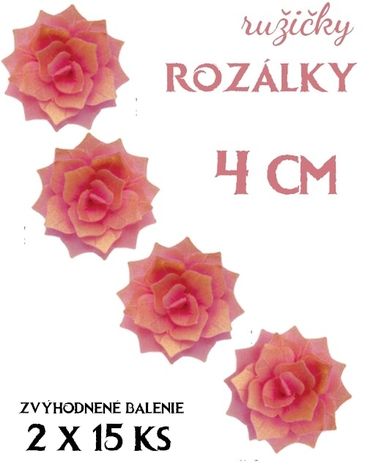 malé kvietky Rozálky - RoseGold - zvýhod.bal. 2 x 15 ks