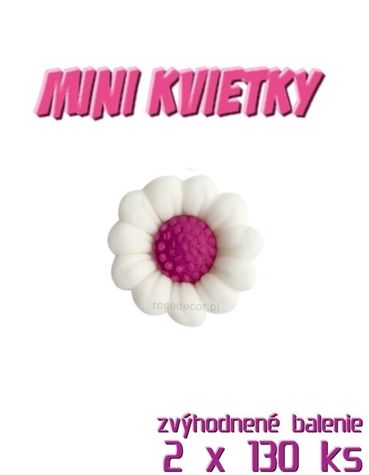 Rumančeky mini (2cm) - biele - Zvýh. bal. 2 x 130ks