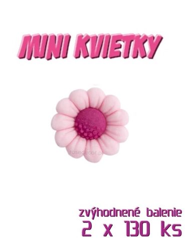 Rumančeky mini (2cm) - ružové - Zvýh. bal. 2 x 130ks