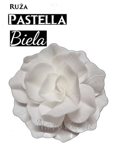 Ruža Pastella maxi 12 cm - Biela - Zvýh. bal. 3 ks