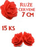 Ruže veľké (7cm) - Červené - 15 ks