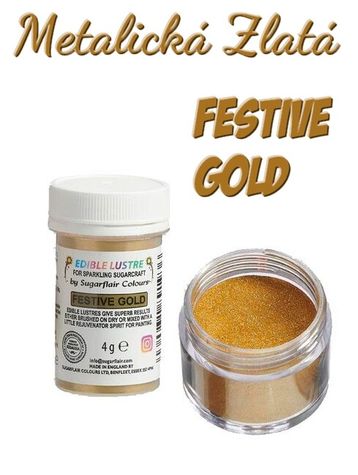 Zlatá prachová farba - Festive Gold (4g)